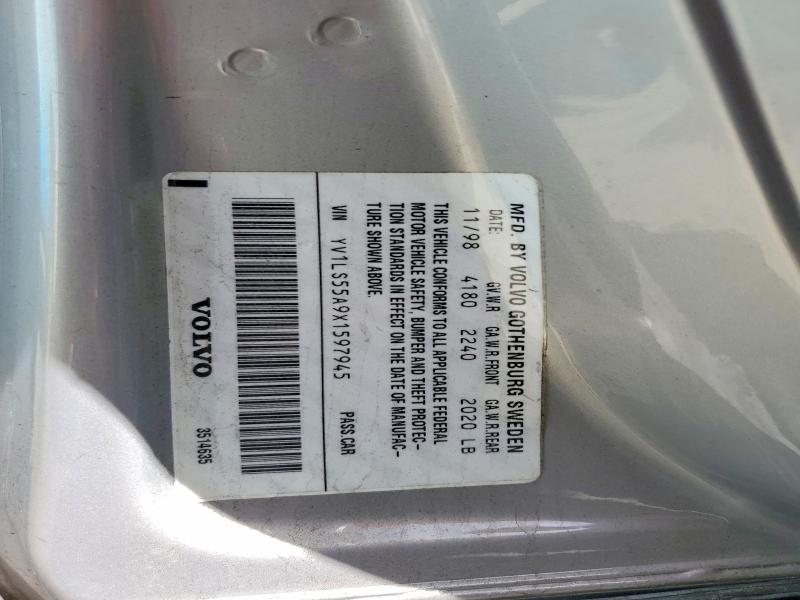Aukcja sprzedaży 1999 Volvo S70, vin: YV1LS55A9X1597945, numer aukcji: 46777786