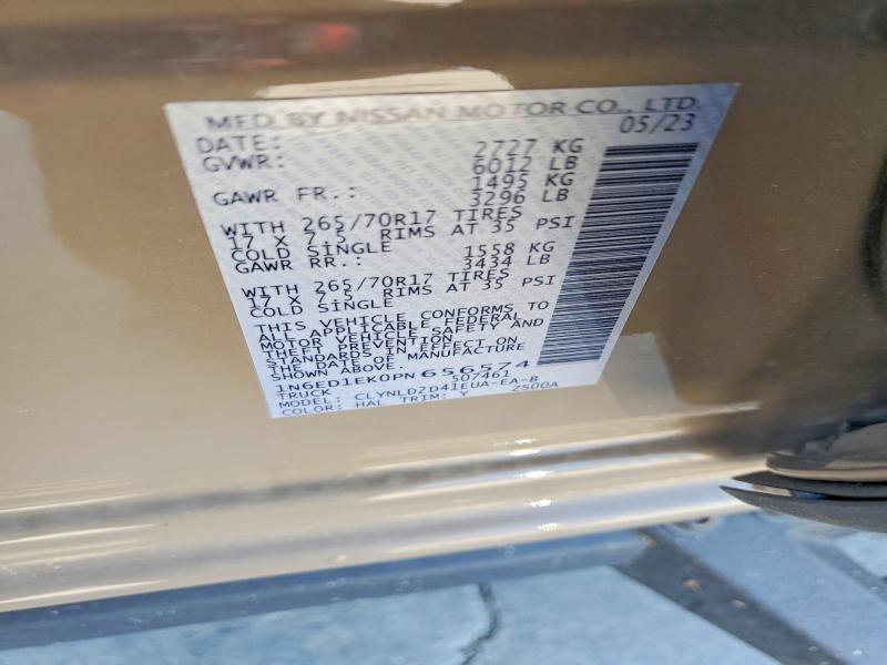 50964366 :رقم المزاد ، 1N6ED1EK0PN656574 vin ، 2023 Nissan Frontier مزاد بيع