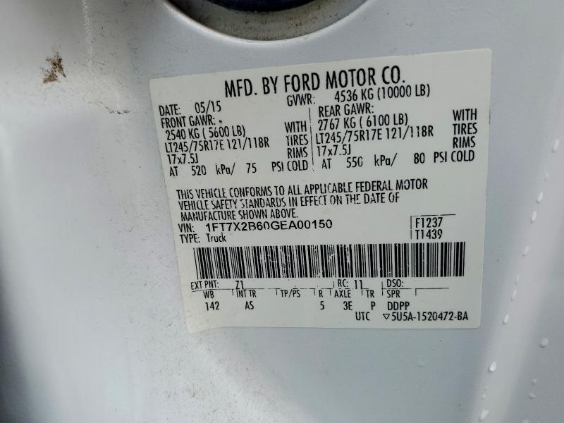 2016 Ford F250 მანქანა იყიდება აუქციონზე, vin: 1FT7X2B60GEA00150, აუქციონის ნომერი: 48504416
