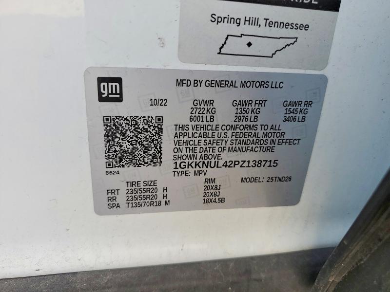 48843816 :رقم المزاد ، 1GKKNUL42PZ138715 vin ، 2023 Gmc Acadia مزاد بيع