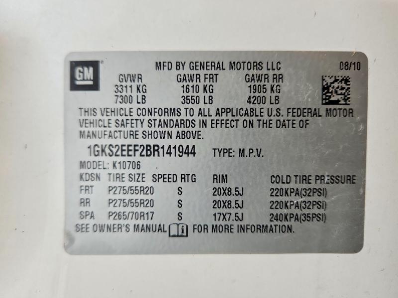 Продажа на аукционе авто 2011 Gmc Yukon, vin: 1GKS2EEF2BR141944, номер лота: 48413996