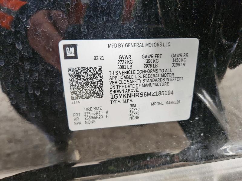 2021 Cadillac Xt5 მანქანა იყიდება აუქციონზე, vin: 1GYKNHRS6MZ185194, აუქციონის ნომერი: 48620306