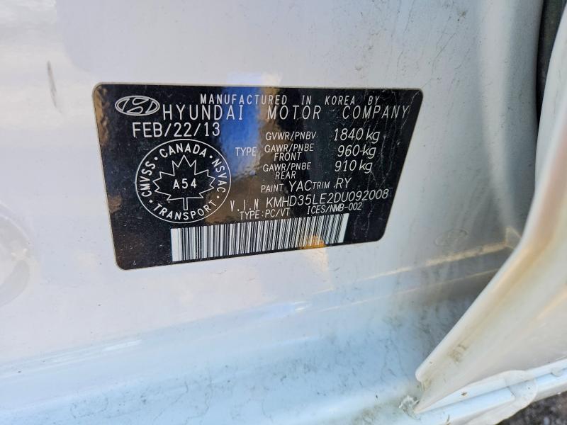 Продажа на аукционе авто 2013 Hyundai Elantra Gt, vin: KMHD35LE2DU092008, номер лота: 48801466