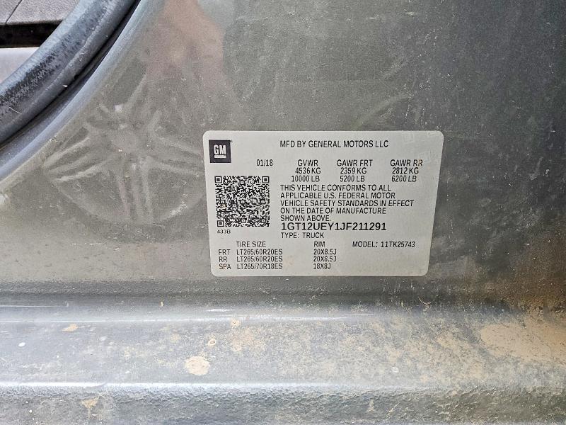 Продаж на аукціоні авто 2018 Gmc Sierra, vin: 1GT12UEY1JF211291, номер лоту: 53288286