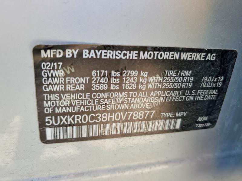 Продаж на аукціоні авто 2017 Bmw X5, vin: 5UXKR0C38H0V78877, номер лоту: 48957816