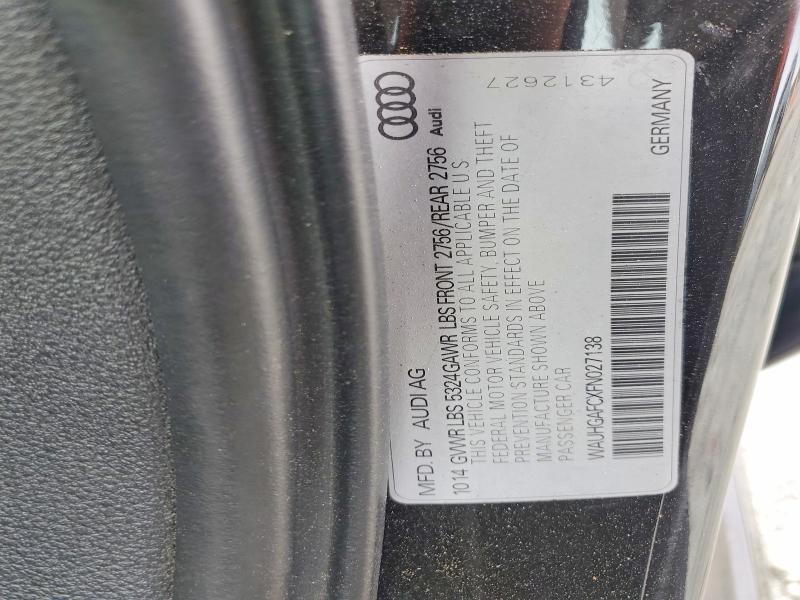 Продажа на аукционе авто 2015 Audi A6, vin: WAUHGAFCXFN027138, номер лота: 48969666