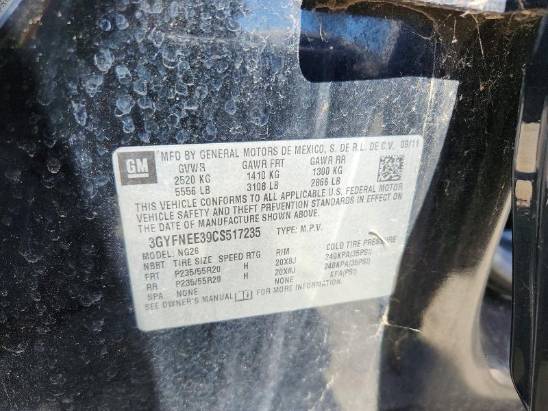 Продаж на аукціоні авто 2012 Cadillac Srx, vin: 3GYFNEE39CS517235, номер лоту: 50820036