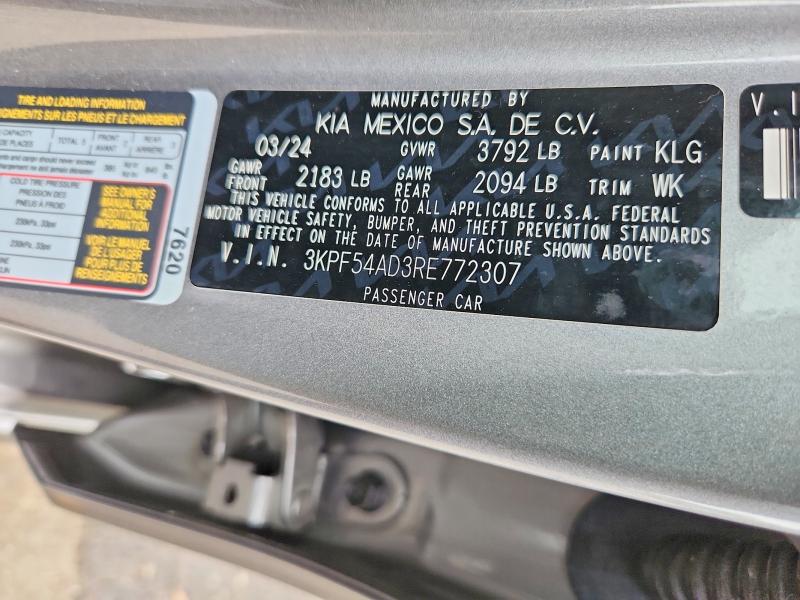Продажа на аукционе авто 2024 Kia Forte, vin: 3KPF54AD3RE772307, номер лота: 48258676