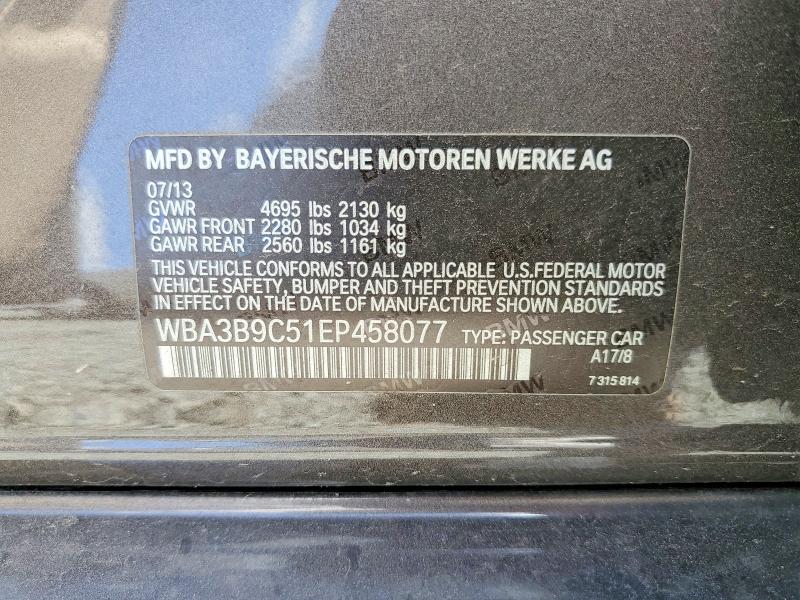 Продажа на аукционе авто 2014 Bmw 335, vin: WBA3B9C51EP458077, номер лота: 49563256
