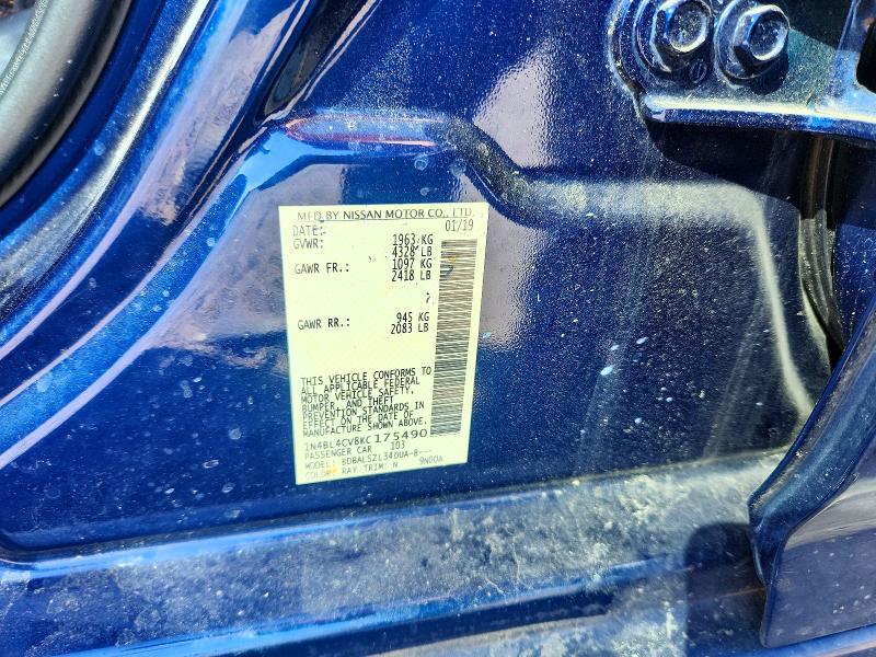 Aukcja sprzedaży 2019 Nissan Altima, vin: 1N4BL4CV8KC175490, numer aukcji: 50969346