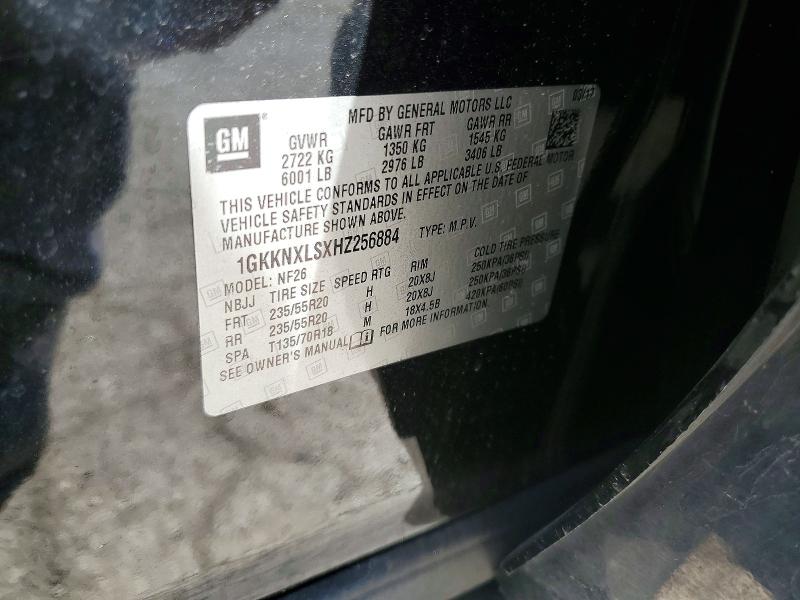 Aukcja sprzedaży 2017 Gmc Acadia, vin: 1GKKNXLSXHZ256884, numer aukcji: 50822726