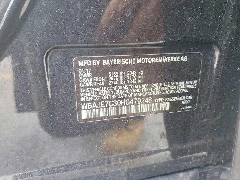 Aukcja sprzedaży 2017 Bmw 540, vin: WBAJE7C30HG479248, numer aukcji: 48195286