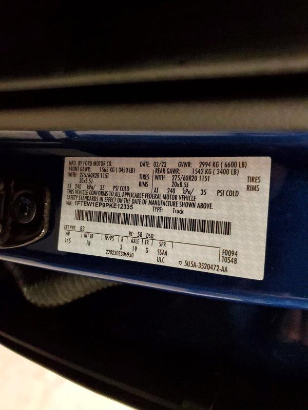 Aukcja sprzedaży 2023 Ford F150, vin: 1FTEW1EP9PKE12335, numer aukcji: 50175586