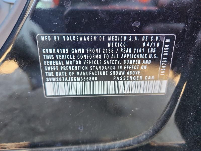 Продажа на аукционе авто 2016 Volkswagen Jetta, vin: 3VW267AJXGM366866, номер лота: 49062566
