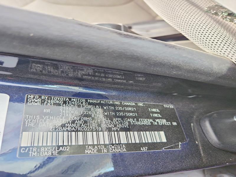 2024 Lexus Rx 350 მანქანა იყიდება აუქციონზე, vin: 2T2BAMBA7RC027519, აუქციონის ნომერი: 48419946