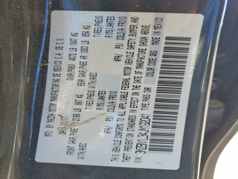 50116476 :رقم المزاد ، 3MZBN1L34JM192041 vin ، 2018 Mazda 3 مزاد بيع