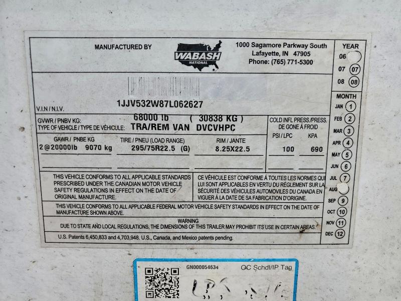 Продажа на аукционе авто 2007 Waba Tra/remvan, vin: 1JJV532W87L062627, номер лота: 50507316