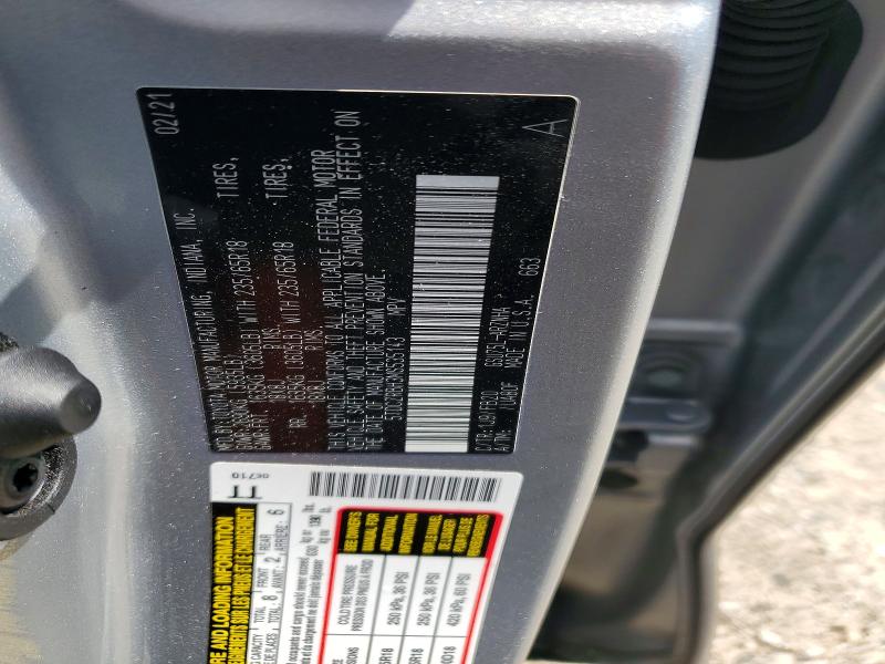 50016606 :رقم المزاد ، 5TDCZRBH3MS535143 vin ، 2021 Toyota Highlander مزاد بيع