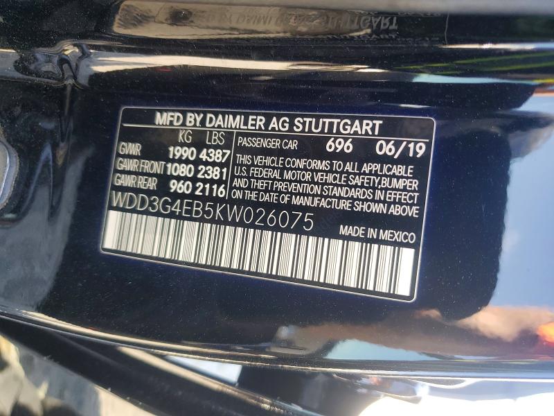 Aukcja sprzedaży 2019 Mercedes-benz A, vin: WDD3G4EB5KW026075, numer aukcji: 49327826
