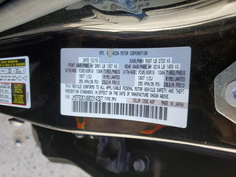 51281286 :رقم المزاد ، JM3TB3CV8B0314327 vin ، 2011 Mazda Cx-9 مزاد بيع