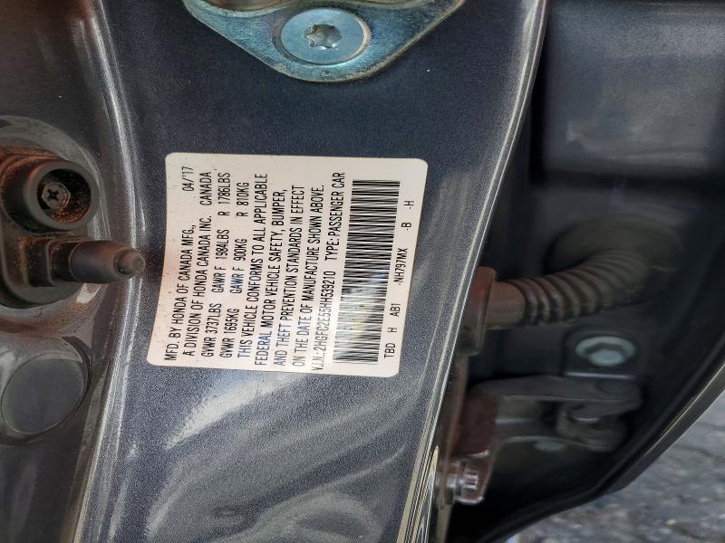 2017 Honda Civic მანქანა იყიდება აუქციონზე, vin: 2HGFC2E55HH539210, აუქციონის ნომერი: 51300396