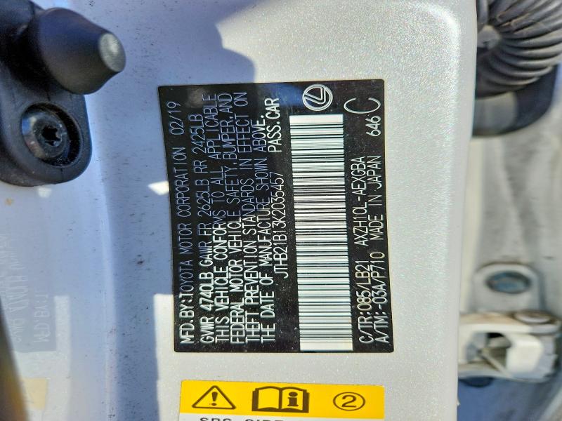 Продажа на аукционе авто 2019 Lexus Es 300h, vin: JTHB21B13K2035457, номер лота: 48943366