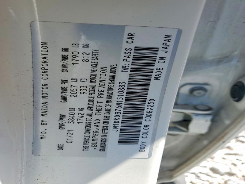 Aukcja sprzedaży 2021 Mazda Cx-3, vin: JM1DKDB76M1510883, numer aukcji: 49166556
