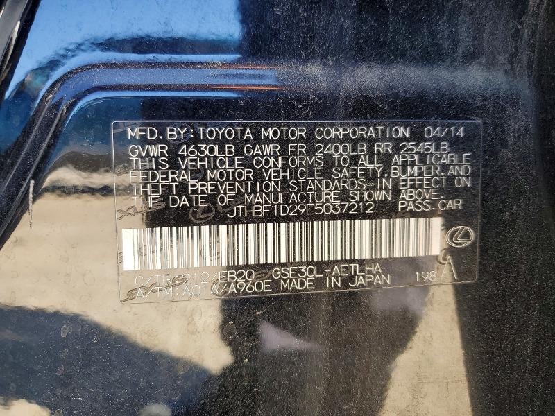 Продажа на аукционе авто 2014 Lexus Is, vin: JTHBF1D29E5037212, номер лота: 49476616
