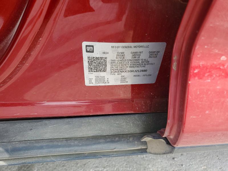 49647226 :رقم المزاد ، 1GKENKKS0RJ212880 vin ، 2024 Gmc Acadia مزاد بيع
