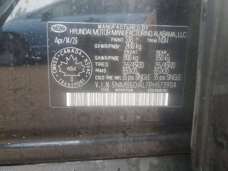 Продажа на аукционе авто 2023 Hyundai Santa Fe, vin: 5NMS5DAL7PH573904, номер лота: 50265976