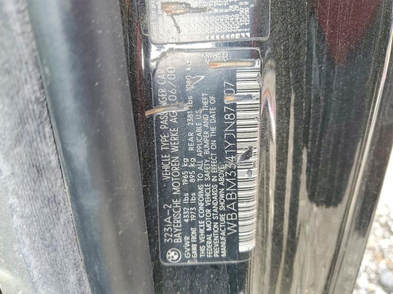 Продажа на аукционе авто 2000 Bmw 323, vin: WBABM3341YJN87907, номер лота: 50656146