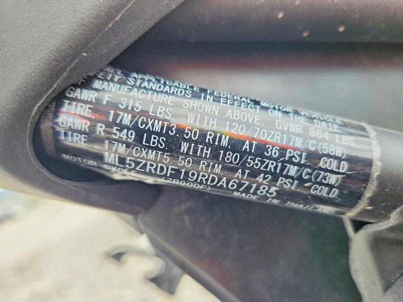 2024 Kawasaki Zr900 მანქანა იყიდება აუქციონზე, vin: ML5ZRDF19RDA67185, აუქციონის ნომერი: 49339116