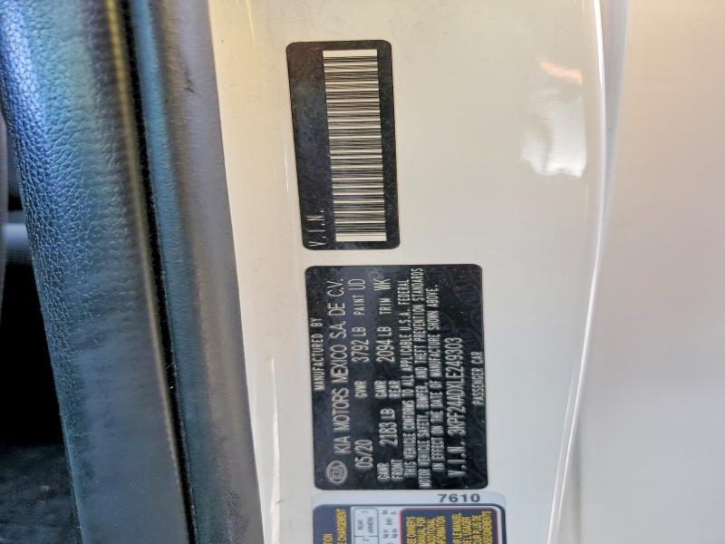 Aukcja sprzedaży 2020 Kia Forte, vin: 3KPF24ADXLE249303, numer aukcji: 51724456