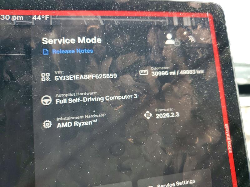 48957796 :رقم المزاد ، 5YJ3E1EA8PF625859 vin ، 2023 Tesla Model 3 مزاد بيع