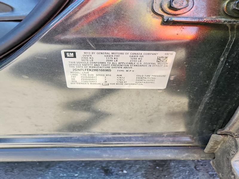 50263536 :رقم المزاد ، 2GNFLFEK2H6166965 vin ، 2017 Chevrolet Equinox مزاد بيع