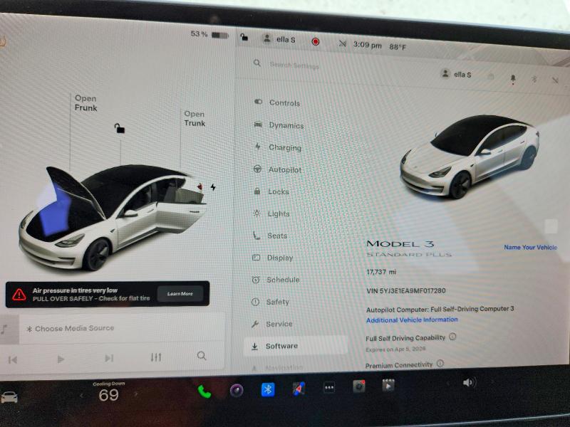 Продаж на аукціоні авто 2021 Tesla Model 3, vin: 5YJ3E1EA9MF017280, номер лоту: 48303816