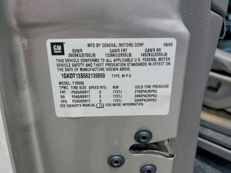 Продажа на аукционе авто 2006 Gmc Envoy, vin: 1GKDT13S662139899, номер лота: 51868496