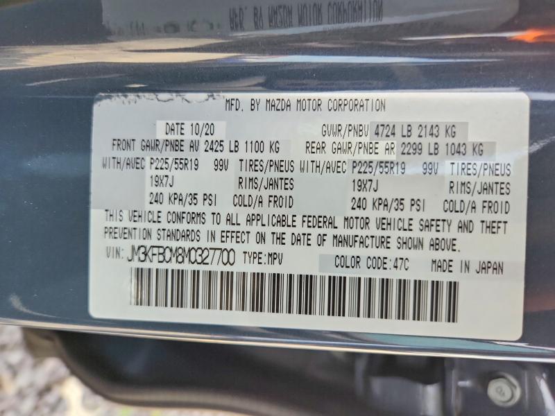 Aukcja sprzedaży 2021 Mazda Cx-5, vin: JM3KFBCM8M0327700, numer aukcji: 49915096
