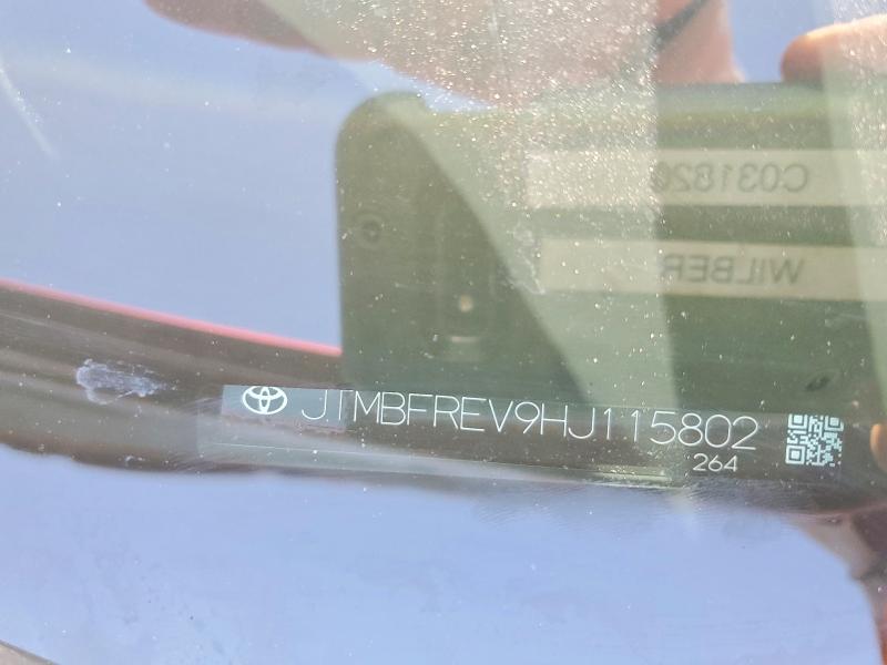 Aukcja sprzedaży 2017 Toyota Rav4, vin: JTMBFREV9HJ115802, numer aukcji: 51471836