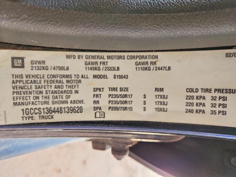 49671506 :رقم المزاد ، 1GCCS136448139620 vin ، 2004 Chevrolet Colorado مزاد بيع