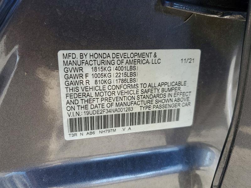Aukcja sprzedaży 2022 Acura Ilx, vin: 19UDE2F34NA001283, numer aukcji: 49133916