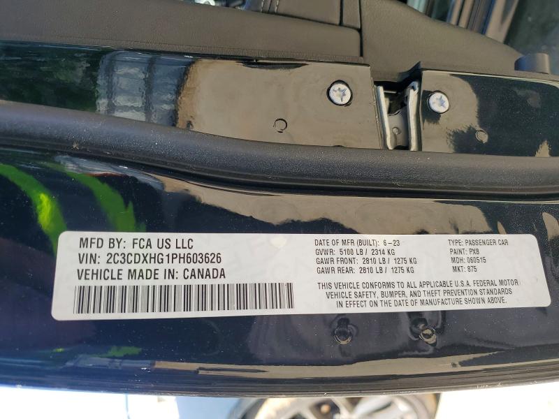Продажа на аукционе авто 2023 Dodge Charger, vin: 2C3CDXHG1PH603626, номер лота: 50502666