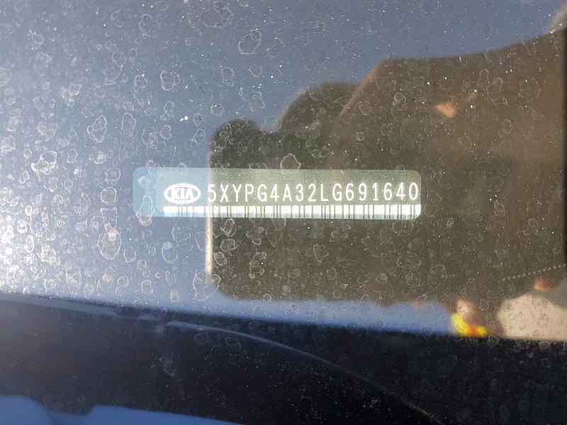 2020 Kia Sorento მანქანა იყიდება აუქციონზე, vin: 5XYPG4A32LG691640, აუქციონის ნომერი: 48773856