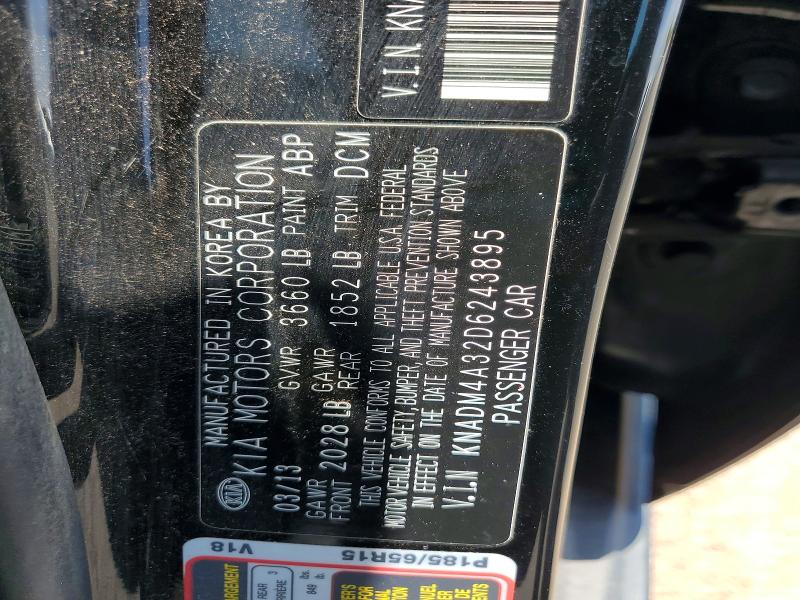 Aukcja sprzedaży 2013 Kia Rio, vin: KNADM4A32D6243895, numer aukcji: 50820806