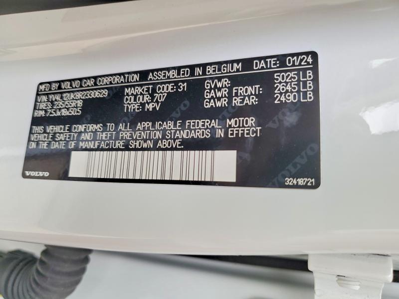 Продажа на аукционе авто 2024 Volvo Xc40, vin: YV4L12UK8R2330629, номер лота: 50620876