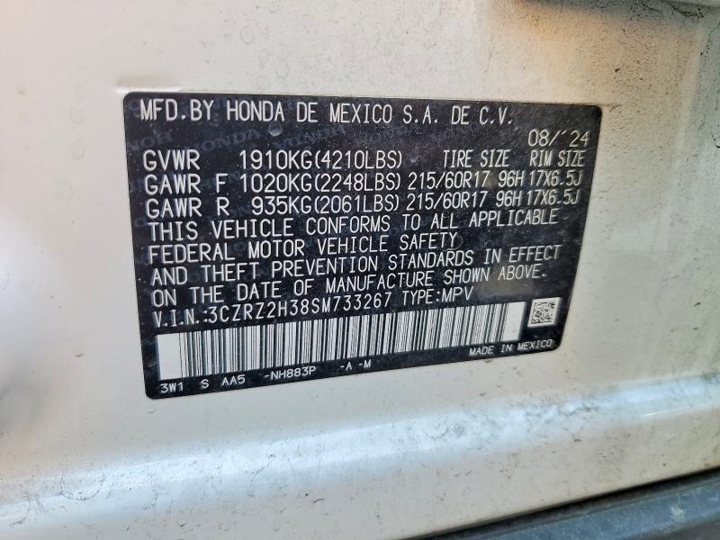 Продажа на аукционе авто 2025 Honda Hr-v, vin: 3CZRZ2H38SM733267, номер лота: 51012686