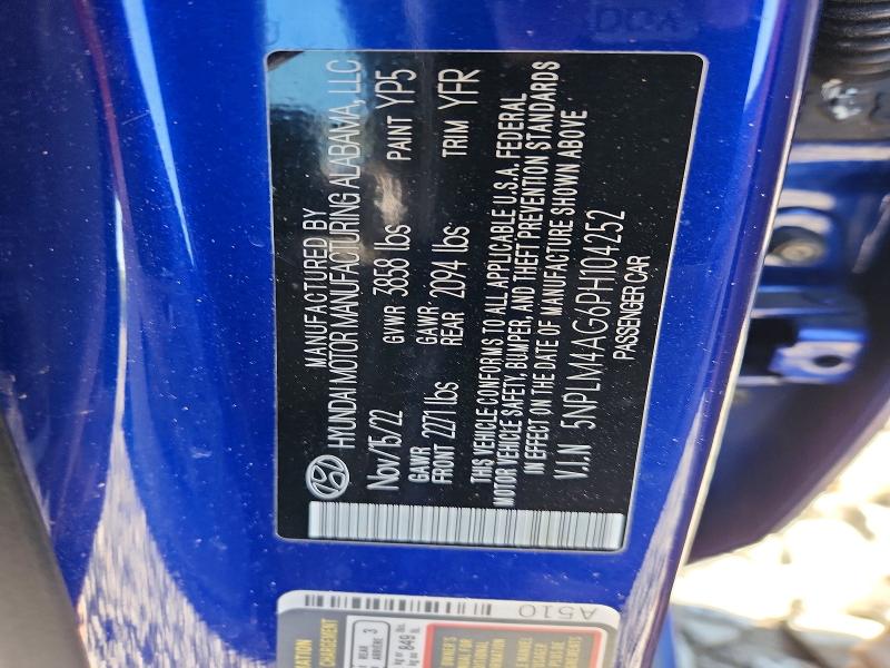 Продажа на аукционе авто 2023 Hyundai Elantra, vin: 5NPLM4AG6PH104252, номер лота: 51104276