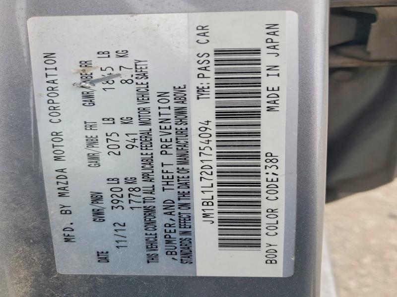 48927116 :رقم المزاد ، JM1BL1L72D1754094 vin ، 2013 Mazda 3 مزاد بيع