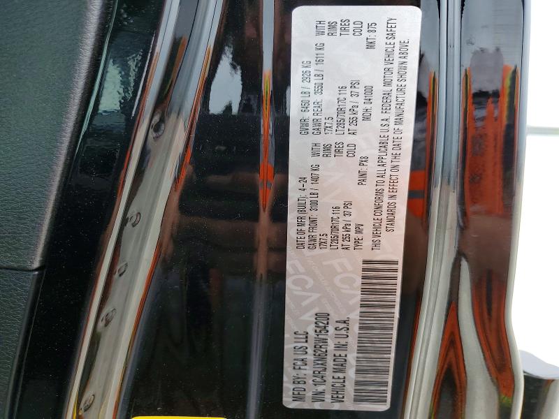 51672736 :رقم المزاد ، 1C4RJXN62RW154200 vin ، 2024 Jeep Wrangler مزاد بيع