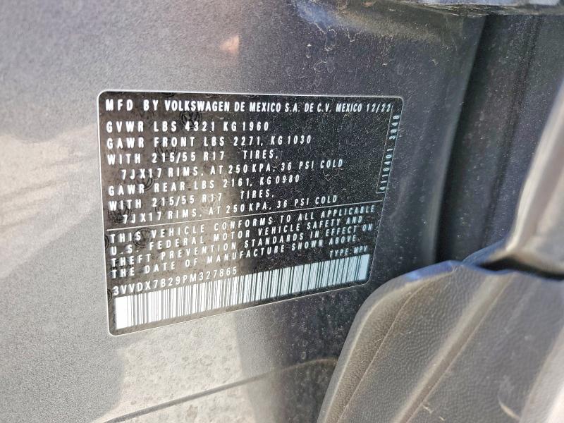 Продаж на аукціоні авто 2023 Volkswagen Taos, vin: 3VVDX7B29PM327865, номер лоту: 49436686